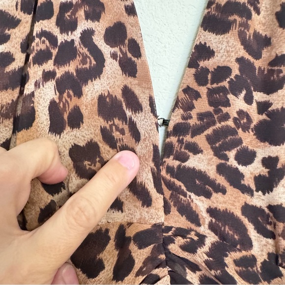 Victor Costa Cheetah Leopard Animal Print Halter Dress Size 6 NEW - Picture 6 of 16